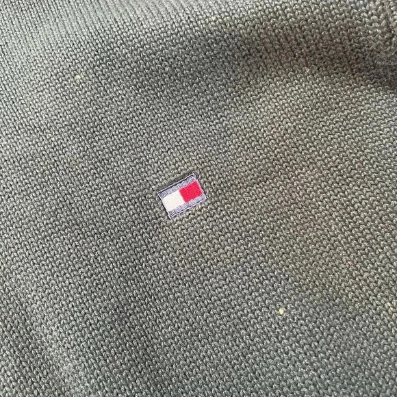 NWT Mens vintage Tommy Hilfiger oversized crewneck sweater size mediumdark green - Picture 2 of 4